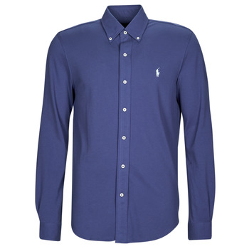 tekstylia Męskie Koszule z długim rękawem Polo Ralph Lauren LSFBBDM5-LONG SLEEVE-KNIT Niebieski