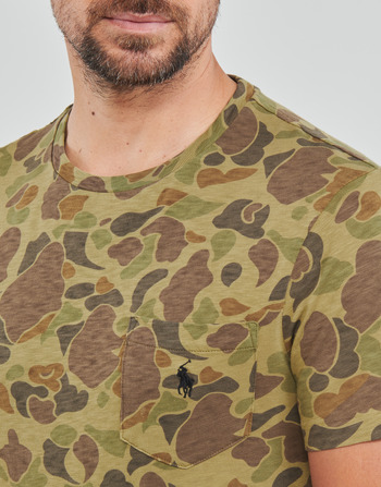 Polo Ralph Lauren T-SHIRT AJUSTE AVEC POCHE EN COTON Kaki / Camouflage