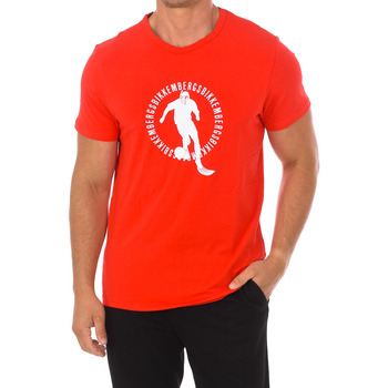 tekstylia Męskie T-shirty z krótkim rękawem Bikkembergs BKK1MTS02-RED Czerwony