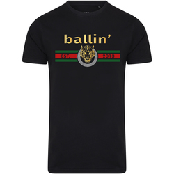 tekstylia Męskie T-shirty z krótkim rękawem Ballin Est. 2013 Tiger Lines Shirt Czarny