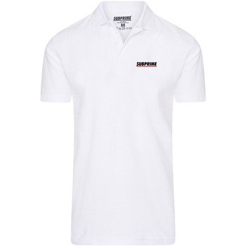 tekstylia Męskie Koszulki polo z krótkim rękawem Subprime Polo Stripe White Biały