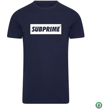 tekstylia Męskie T-shirty z krótkim rękawem Subprime Shirt Block Navy Niebieski
