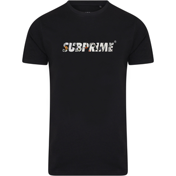 tekstylia T-shirty z krótkim rękawem Subprime Shirt Flower Black Czarny