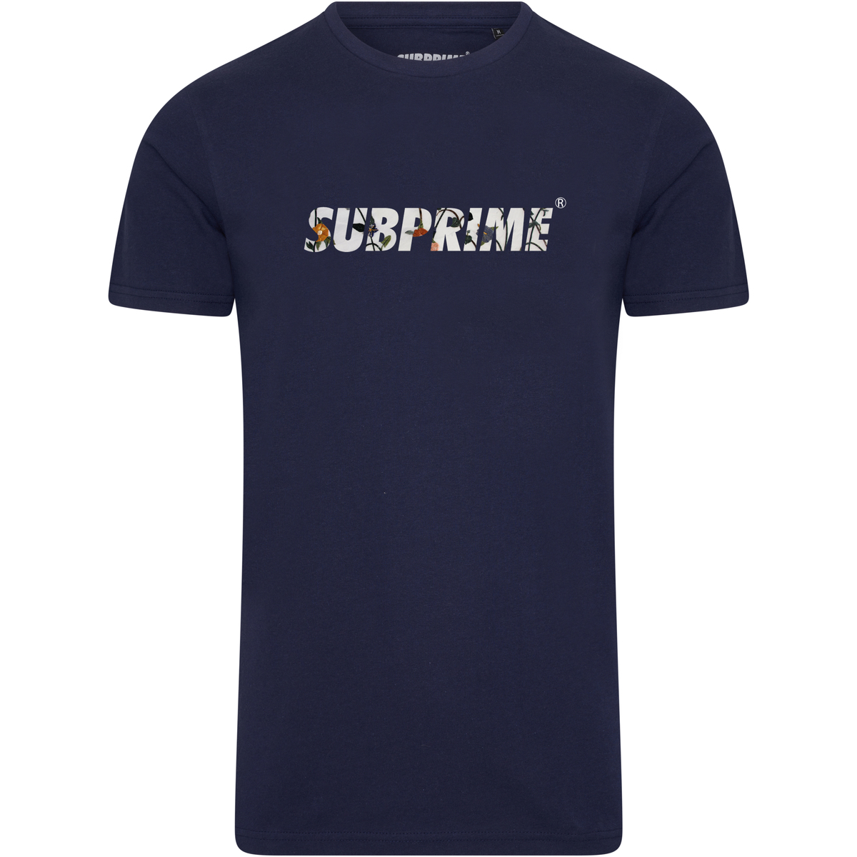 tekstylia T-shirty z krótkim rękawem Subprime Shirt Flower Navy Niebieski