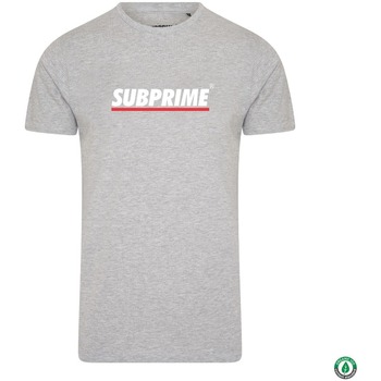 tekstylia T-shirty z krótkim rękawem Subprime Shirt Stripe Grey Szary