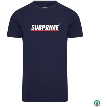 tekstylia T-shirty z krótkim rękawem Subprime Shirt Stripe Navy Niebieski