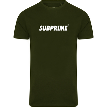 tekstylia Męskie T-shirty z krótkim rękawem Subprime Shirt Basic Army Zielony