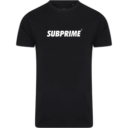 tekstylia Męskie T-shirty z krótkim rękawem Subprime Shirt Basic Black Czarny
