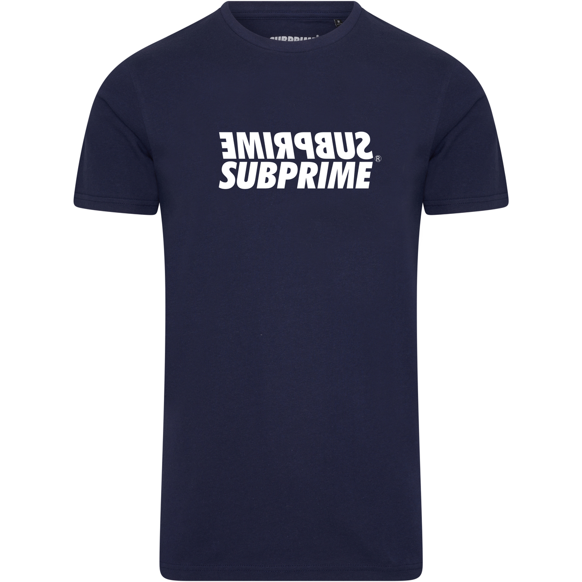 tekstylia Męskie T-shirty z krótkim rękawem Subprime Shirt Mirror Navy Niebieski