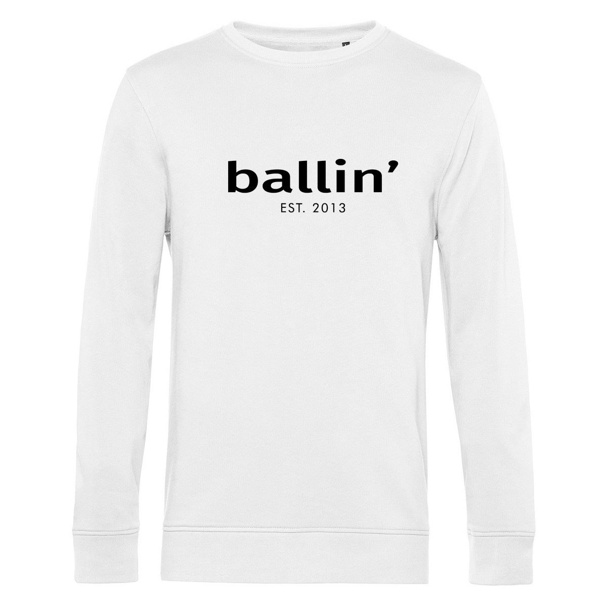 tekstylia Męskie Bluzy Ballin Est. 2013 Basic Sweater Biały