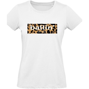 tekstylia Damskie T-shirty z krótkim rękawem Ballin Est. 2013 Panter Block Shirt Biały