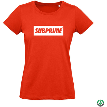 tekstylia Damskie T-shirty z krótkim rękawem Subprime Wmn Tee Block Rood Czerwony