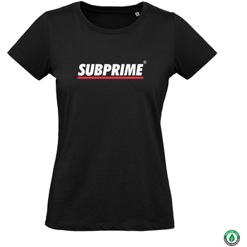 tekstylia Damskie T-shirty z krótkim rękawem Subprime Wmn Tee Stripe Black Czarny