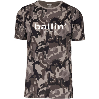 tekstylia Męskie T-shirty z krótkim rękawem Ballin Est. 2013 Grijs Camouflage Shirt Szary