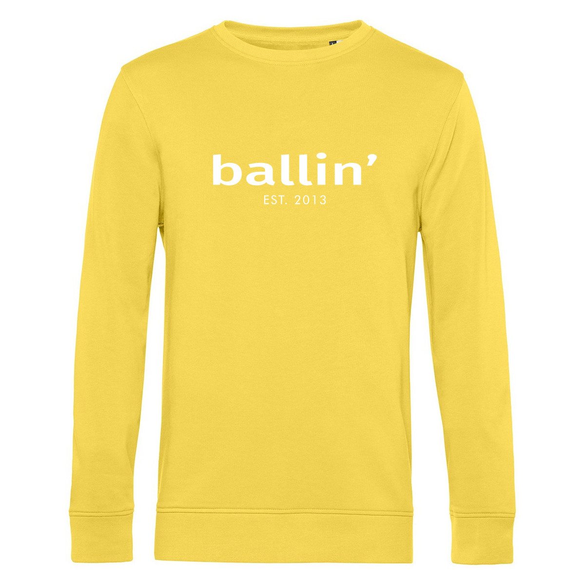 tekstylia Męskie Bluzy Ballin Est. 2013 Basic Sweater Żółty