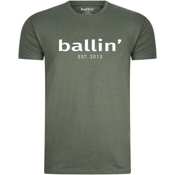 tekstylia Męskie T-shirty z krótkim rękawem Ballin Est. 2013 Regular Fit Shirt Zielony