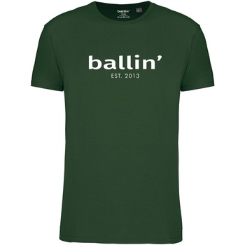 tekstylia Męskie T-shirty z krótkim rękawem Ballin Est. 2013 Regular Fit Shirt Zielony