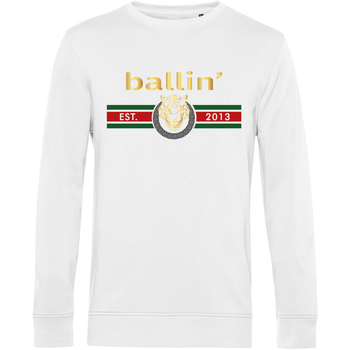 tekstylia Męskie Bluzy Ballin Est. 2013 Tiger Lines Sweater Biały