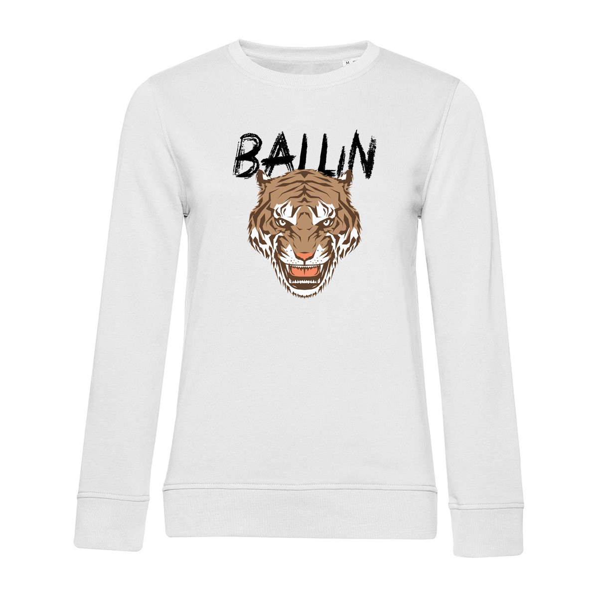 tekstylia Damskie Bluzy Ballin Est. 2013 Tiger Sweater Biały