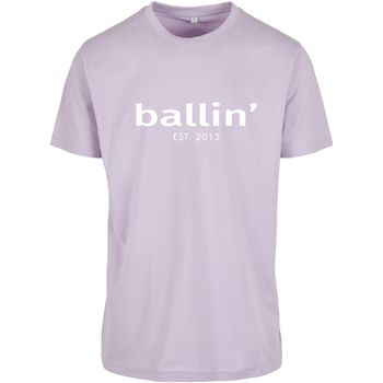 tekstylia Męskie T-shirty z krótkim rękawem Ballin Est. 2013 Regular Fit Shirt Fioletowy
