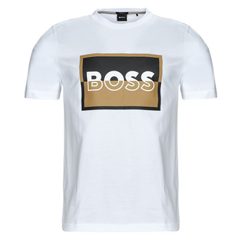 tekstylia Męskie T-shirty z krótkim rękawem BOSS Tessler 185 Biały