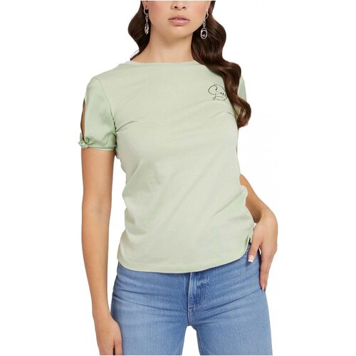 tekstylia Damskie T-shirty i Koszulki polo Guess W2GI11 K46D1 Zielony