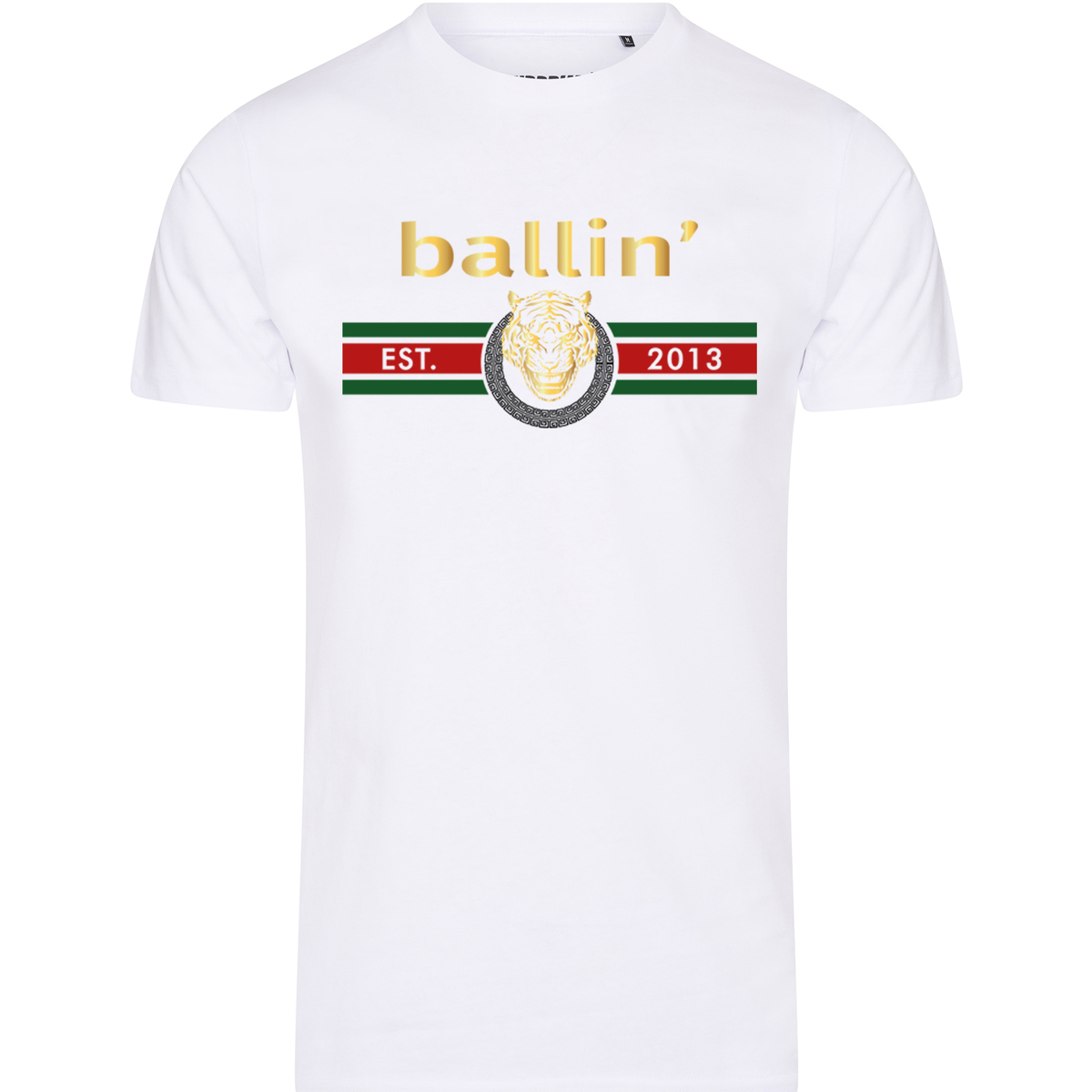 tekstylia Męskie T-shirty z krótkim rękawem Ballin Est. 2013 Tiger Lines Shirt Biały