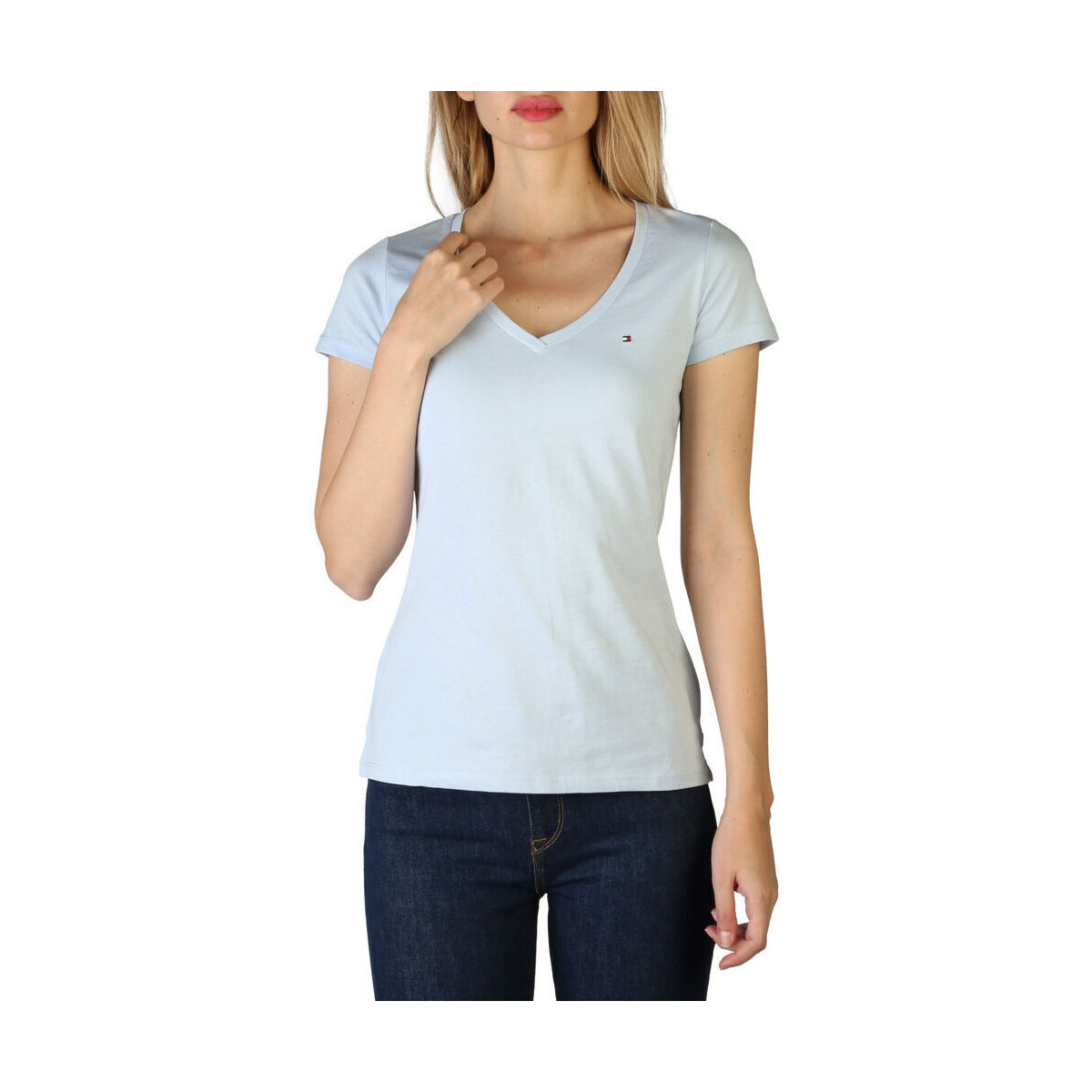 tekstylia Damskie T-shirty z krótkim rękawem Tommy Hilfiger - xw0xw01641 Niebieski