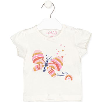 tekstylia Dziecko T-shirty i Koszulki polo Losan 218-1004AL Biały