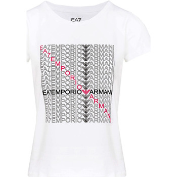 tekstylia Damskie T-shirty i Koszulki polo Ea7 Emporio Armani 3LTT22 TJFKZ Biały