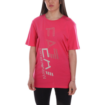 tekstylia Damskie T-shirty i Koszulki polo Ea7 Emporio Armani 3LTT20 TJBEZ Różowy