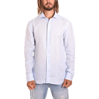 tekstylia Męskie Koszule z długim rękawem Borgoni Milano OSTUNI Niebieski