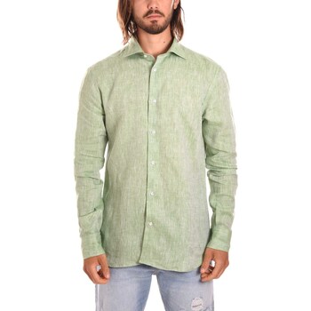 tekstylia Męskie Koszule z długim rękawem Borgoni Milano OSTUNI Zielony