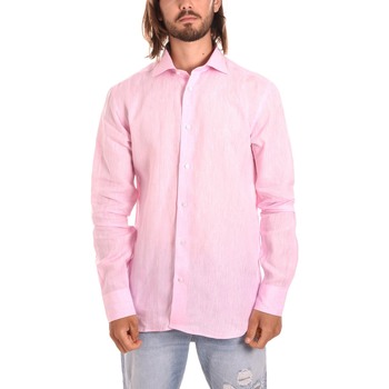 tekstylia Męskie Koszule z długim rękawem Borgoni Milano OSTUNI Różowy