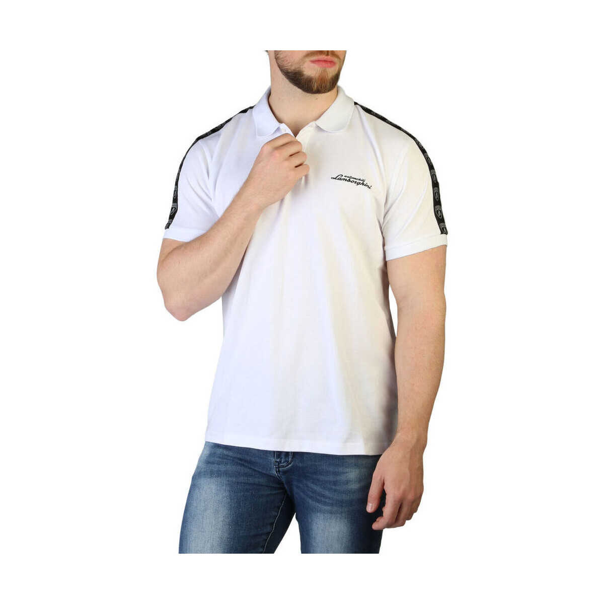 tekstylia Męskie Koszulki polo z krótkim rękawem Lamborghini - b3xvb7ts Biały
