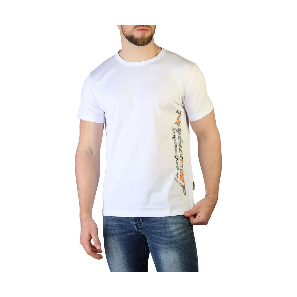 tekstylia Męskie T-shirty z krótkim rękawem Lamborghini - b3xvb7t0 Biały