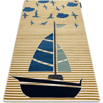 Dom Dywany Rugsx Dywan PETIT SAIL łódka, żaglówka złoty 80x150 cm Złoty