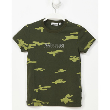 tekstylia Chłopiec T-shirty z krótkim rękawem Napapijri GA4EQB-F1A Zielony