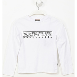 tekstylia Chłopiec T-shirty z długim rękawem Napapijri N0CIWK-002 Biały