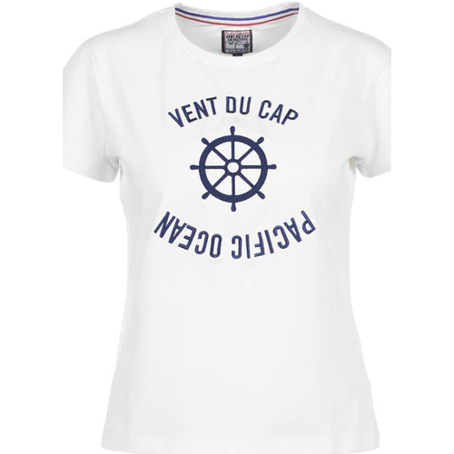 tekstylia Damskie T-shirty z krótkim rękawem Vent Du Cap T-shirt manches courtes femme ACHERYL Biały