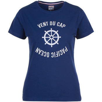tekstylia Damskie T-shirty z krótkim rękawem Vent Du Cap T-shirt manches courtes femme ACHERYL Marine
