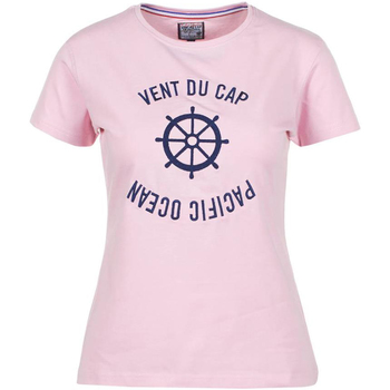 tekstylia Damskie T-shirty z krótkim rękawem Vent Du Cap T-shirt manches courtes femme ACHERYL Różowy