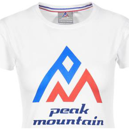 tekstylia Damskie T-shirty z krótkim rękawem Peak Mountain T-shirt manches courtes femme ACIMES Biały