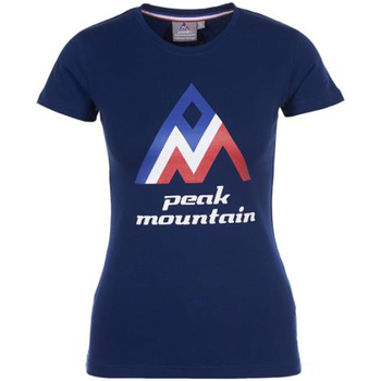 tekstylia Damskie T-shirty z krótkim rękawem Peak Mountain T-shirt manches courtes femme ACIMES Marine