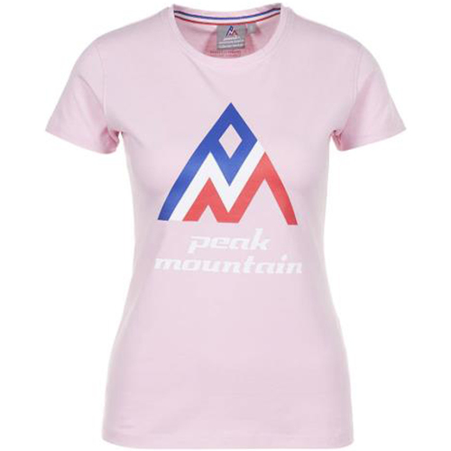 tekstylia Damskie T-shirty z krótkim rękawem Peak Mountain T-shirt manches courtes femme ACIMES Różowy