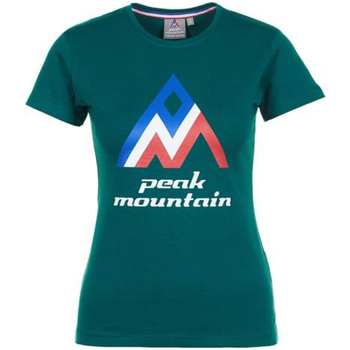 tekstylia Damskie T-shirty z krótkim rękawem Peak Mountain T-shirt manches courtes femme ACIMES Zielony