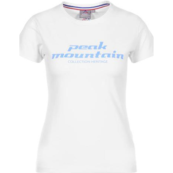 tekstylia Damskie T-shirty z krótkim rękawem Peak Mountain T-shirt manches courtes femme ACOSMO Biały