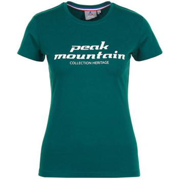 tekstylia Damskie T-shirty z krótkim rękawem Peak Mountain T-shirt manches courtes femme ACOSMO Zielony