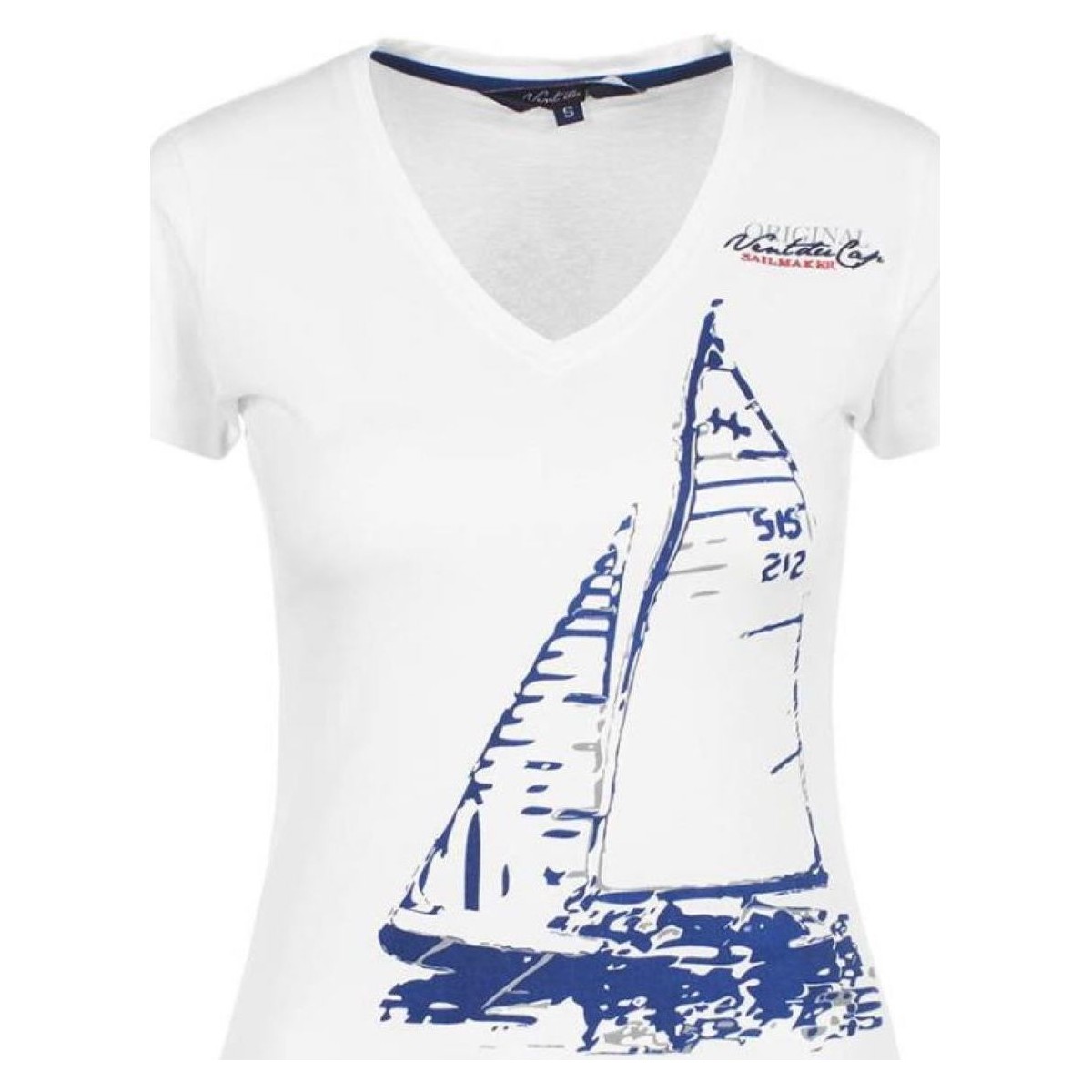tekstylia Damskie T-shirty z krótkim rękawem Vent Du Cap T-shirt manches courtes femme ADRIO Biały
