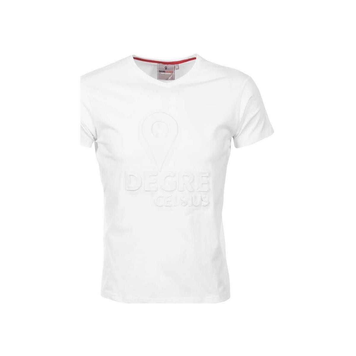tekstylia Męskie T-shirty z krótkim rękawem Degré Celsius T-shirt manches courtes homme CABOS Biały